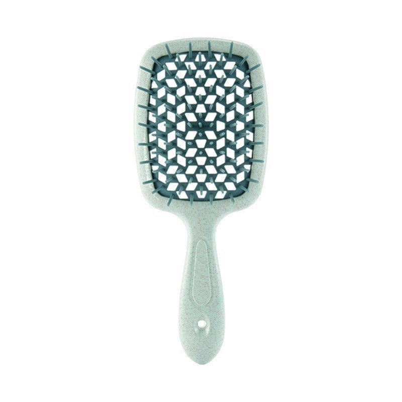 Adistore detangling hair brush for wet and curly hair with massage hollow comb design, showing the brush's flexible bristles and ergonomic handle.