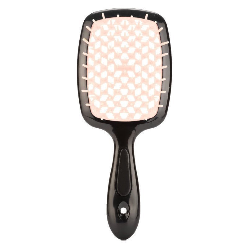 Adistore detangling hair brush with hollow comb design for wet and curly hair, featuring massage bristles for gentle detangling.