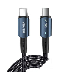 Essager Type C to C Fast Charging Cable – 100W for Phones, iPad, MacBook
