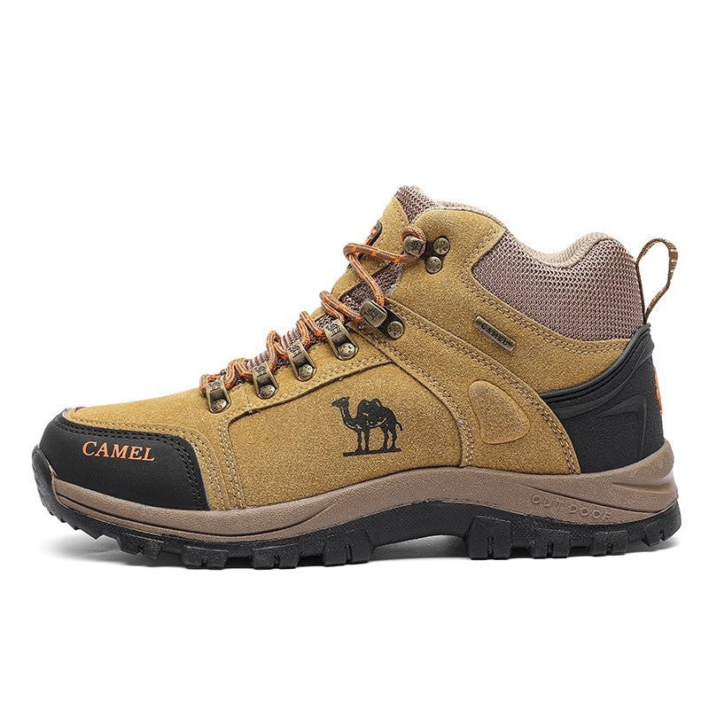 Camel men's non-slip hiking shoes by Adistore with rugged outsole, designed for outdoor trekking and trail walking.