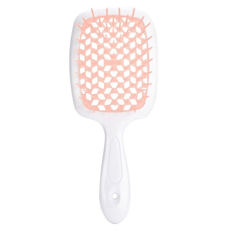 Adistore detangling hair brush with massage hollow comb for wet and curly hair, featuring flexible bristles for gentle styling.