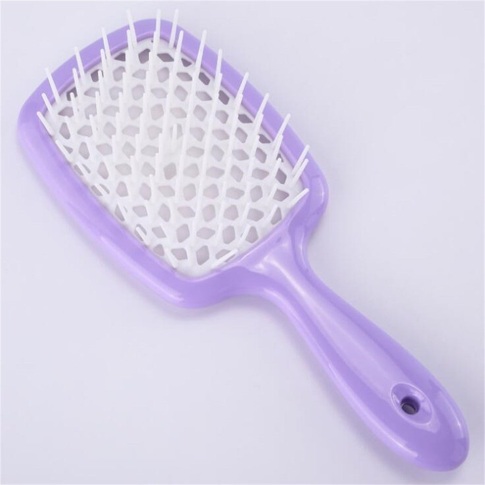 Adistore detangling hair brush with hollow design, ideal for wet and curly hair, featuring massage-friendly bristles