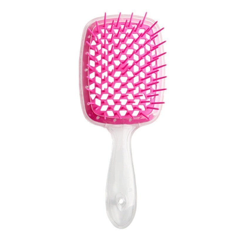 Adistore detangling hair brush with hollow comb design for wet and curly hair, featuring massage bristles and ergonomic handle.