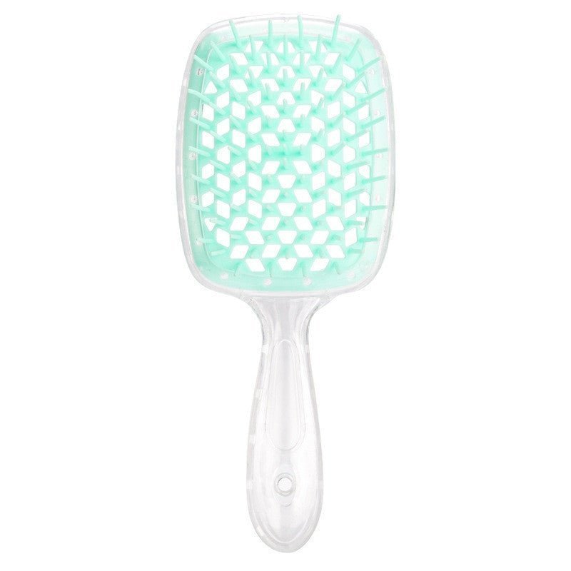 Adistore detangling hair brush for wet and curly hair with massage hollow comb design, featuring flexible bristles for gentle styling.