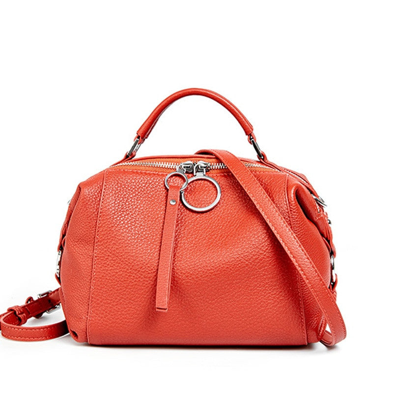 Adistore Zency soft genuine leather women's handbag with tote and crossbody straps, featuring a sleek design and spacious interior.