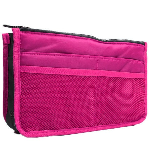 Adistore women's nylon makeup organiser tote with multiple compartments and handles, designed for travel and everyday use.