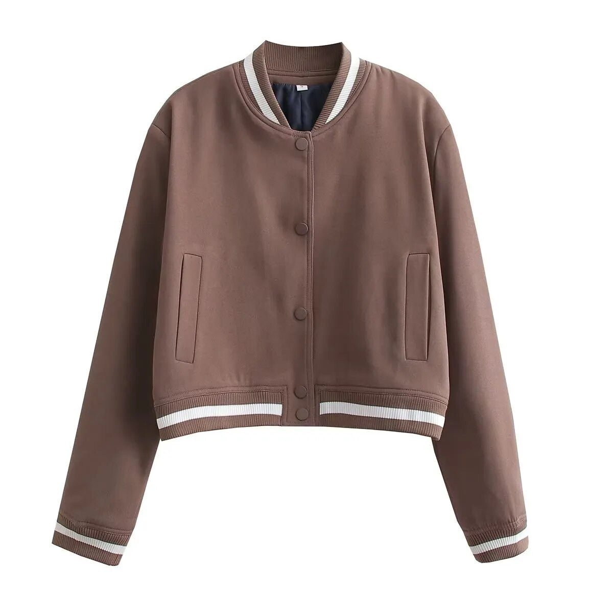 Adistore SLTNX TRAF women's bomber jacket with long sleeves and front pockets, stylish ladies jacket in black fabric.