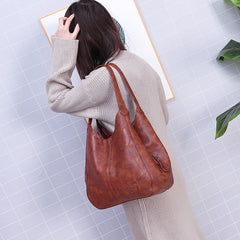 Vintage PU leather Boston small handbag by Adistore, featuring a crossbody travel purse with compact design and stylish details.