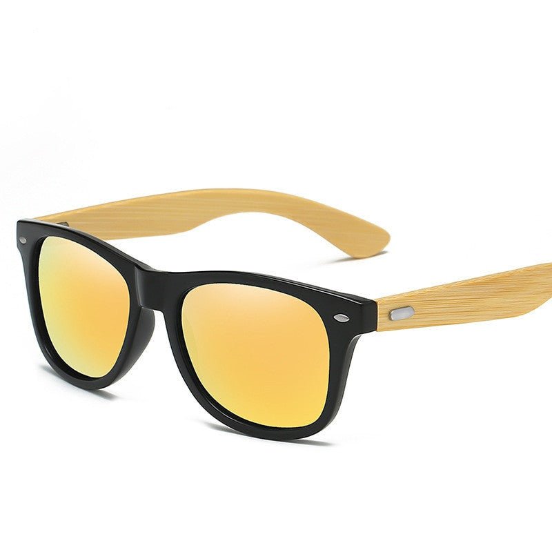 Adistore SUDOLE bamboo wood polarized UV400 vintage unisex driving sunglasses with dark tinted lenses.