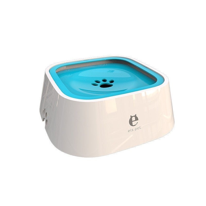 Adistore spill-proof pet water bowl for dogs and cats, featuring anti-overflow plastic design to prevent spills.
