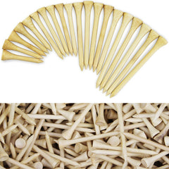 100x Golf Bamboo Tees – 4 Sizes | Eco-Friendly Wooden Golf Ball Holder