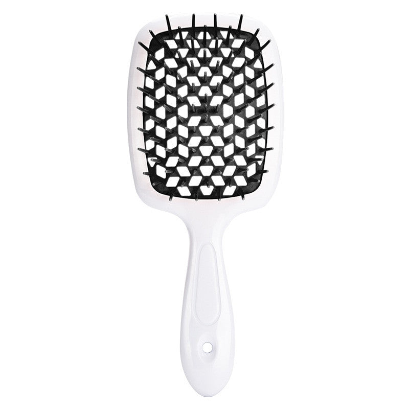 Adistore detangling hair brush with massage hollow comb, designed for wet and curly hair, featuring flexible bristles for gentle styling.