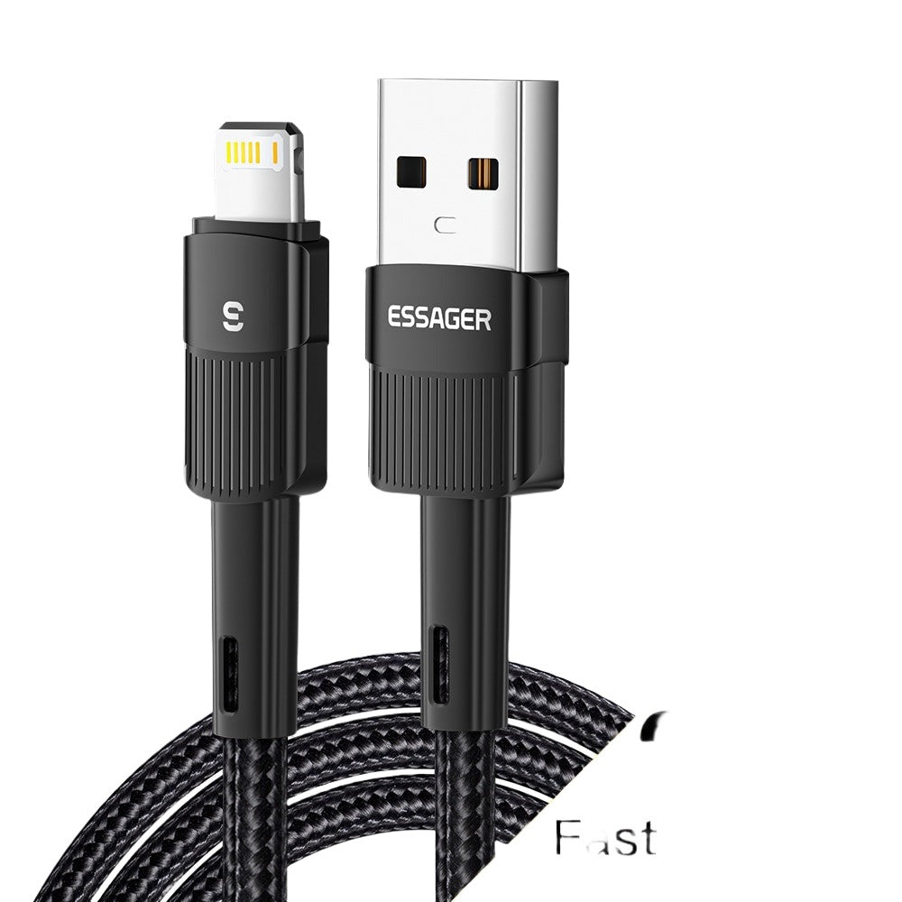 Adistore fast charging USB cable for iPhone 11, 12, 13 Pro Max, showing the sleek cable with USB and Lightning connectors.