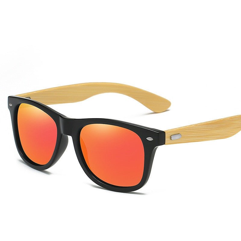 Adistore SUDOLE wood bamboo polarized UV400 vintage unisex driving sunglasses with tinted lenses and classic design.