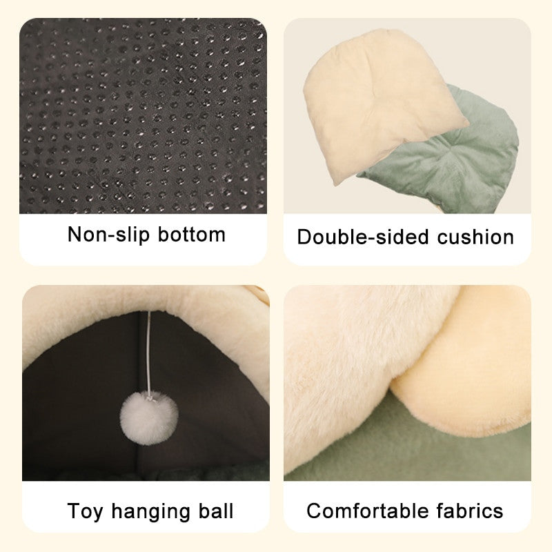 Adistore warm and cozy pet basket with washable bed, suitable for small dogs and cats, featuring soft cushioning and comfortable design.