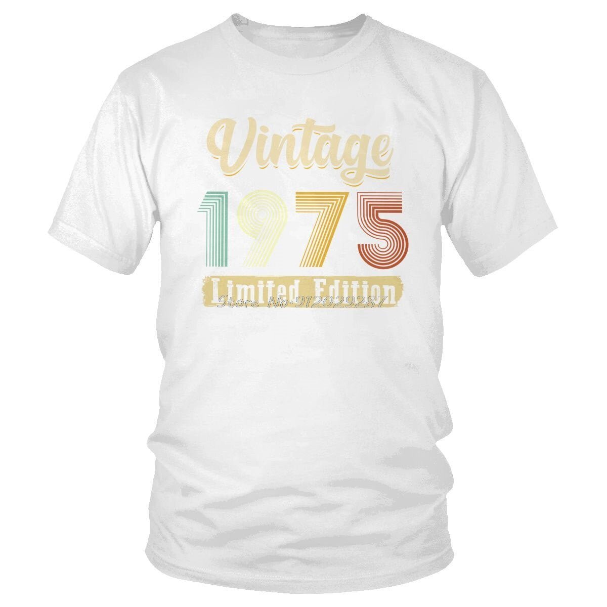 Classic Vintage 1975 T-Shirt for Men – Soft Cotton, Slim Fit Tee