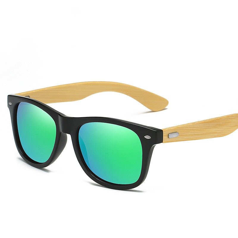Adistore SUDOLE bamboo polarized UV400 vintage unisex driving sunglasses with tinted lenses and wooden frame.
