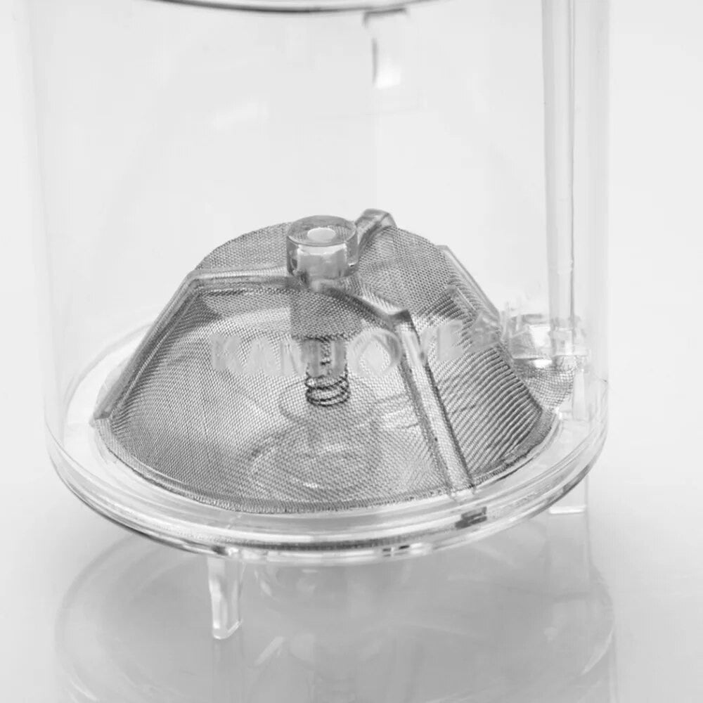 Adistore 900ml glass tea cup with infuser, elegant clear teapot for brewing tea with a modern design and stainless steel accents.