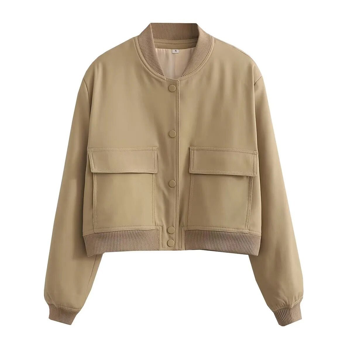 Adistore SLTNX TRAF women's bomber jacket with long sleeves and pockets, featuring a stylish and comfortable design.