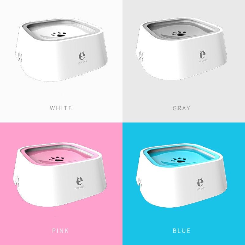 Adistore spill-proof plastic water bowl for dogs and cats with anti-overflow design, ensuring mess-free drinking for pets.