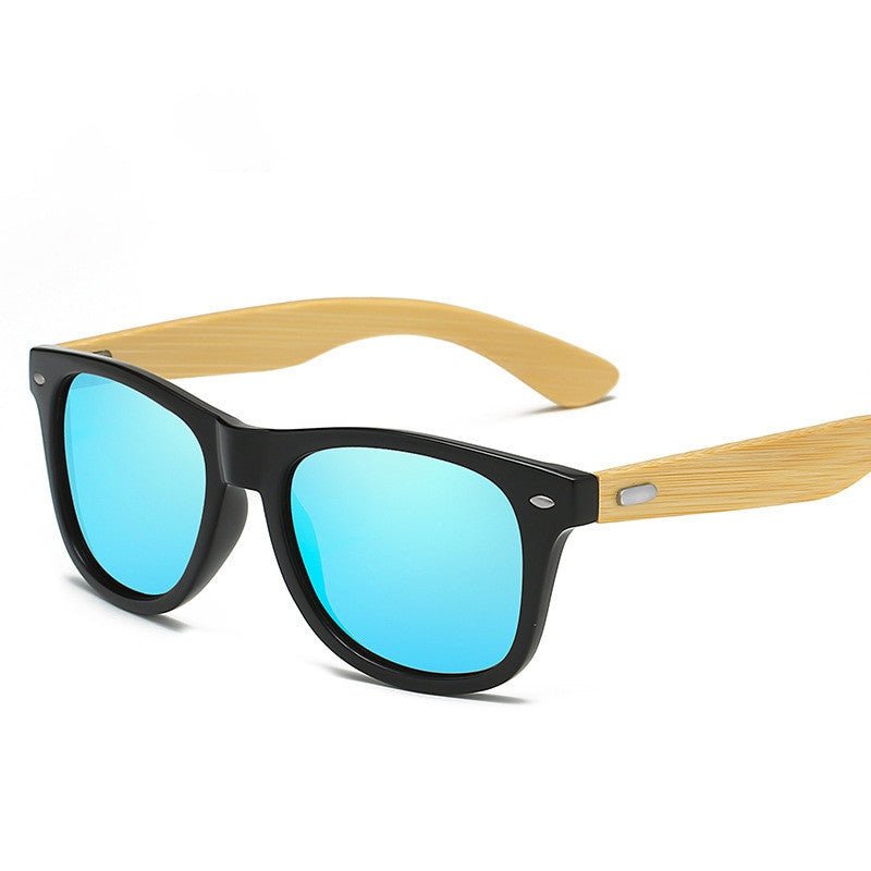 Adistore SUDOLE wood bamboo polarized UV400 vintage unisex driving sunglasses with tinted lenses and wooden frame.