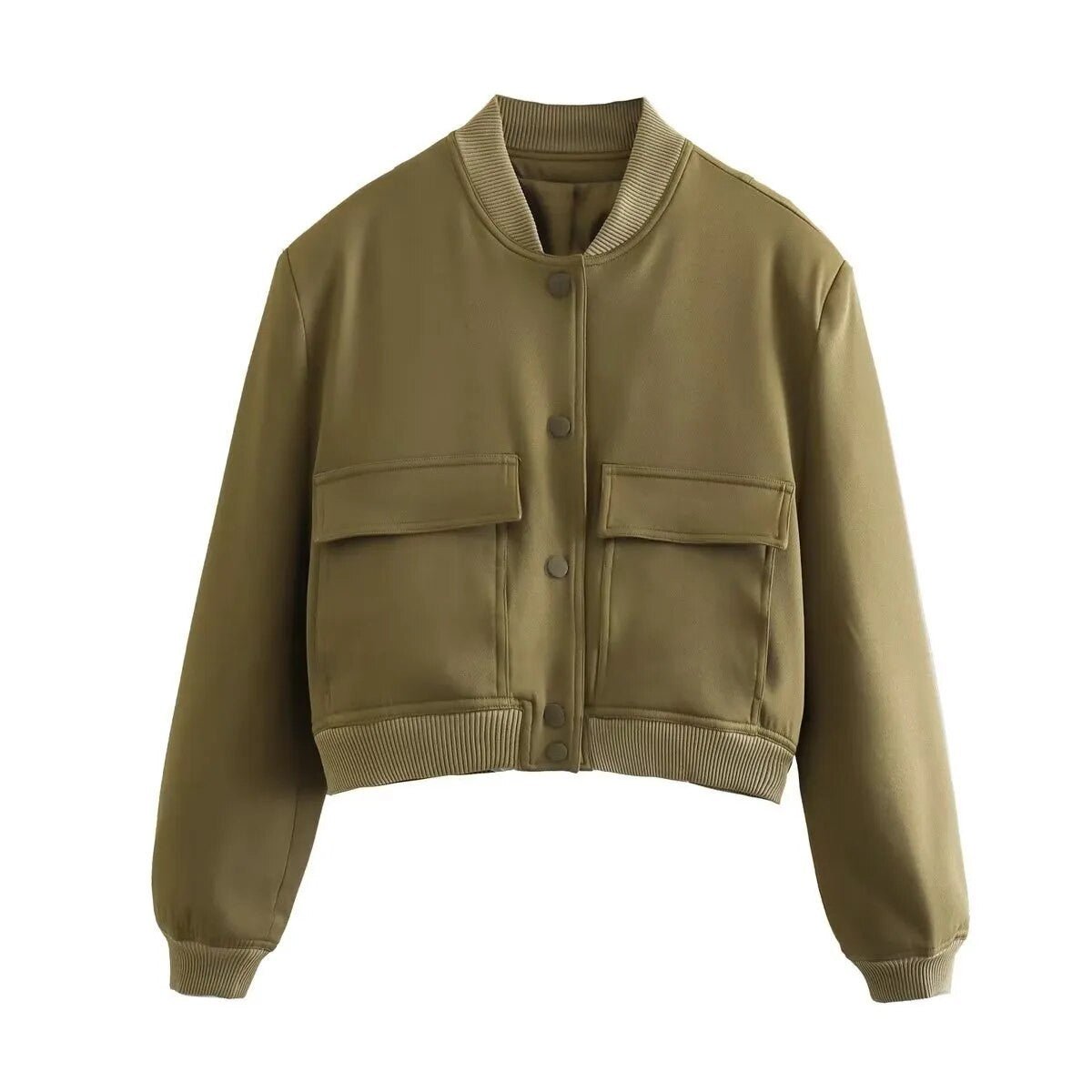 Adistore SLTNX TRAF women's long sleeve bomber jacket with pockets, stylish ladies jacket in a modern design.