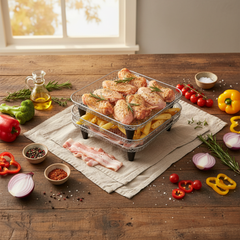 Choice Stainless Steel Air Fryer Rack Three Layer For Home Cooks Expand Cooking Capacity