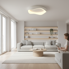 Modern Flower Design LED Ceiling Light – Circular Black, White & Grey Lamp