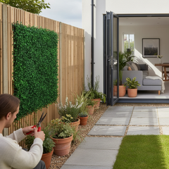 Artificial Grass Wall Panels – Wedding & Home Boxwood Hedge Fence for Greenery Wall Decor