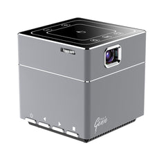 Personal Projector Pico Genie Impact 2.0 Plus ELITE portable smart LED projector displaying a bright projection on a wall.