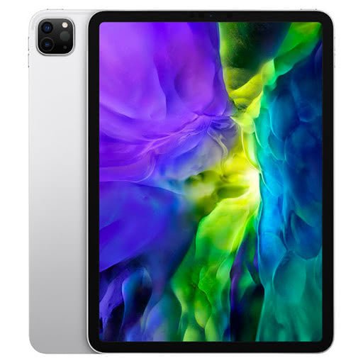 Refurbished iPad Pro 11 (2020) 256GB Wi-Fi tablet by RefurbPhone, showing the sleek tablet with screen on and Apple logo.