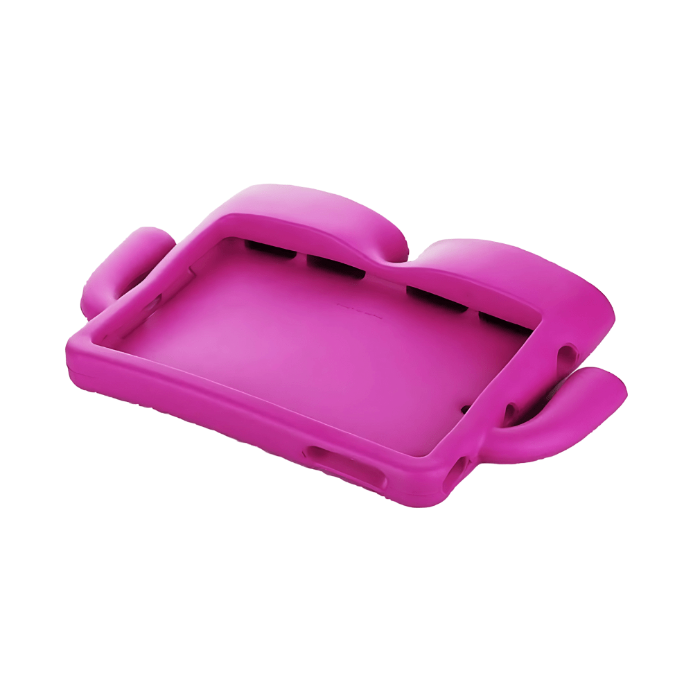 Pink iPad Air 11-inch kids case with built-in shockproof handles, designed by Phone Base for durability and easy handling.