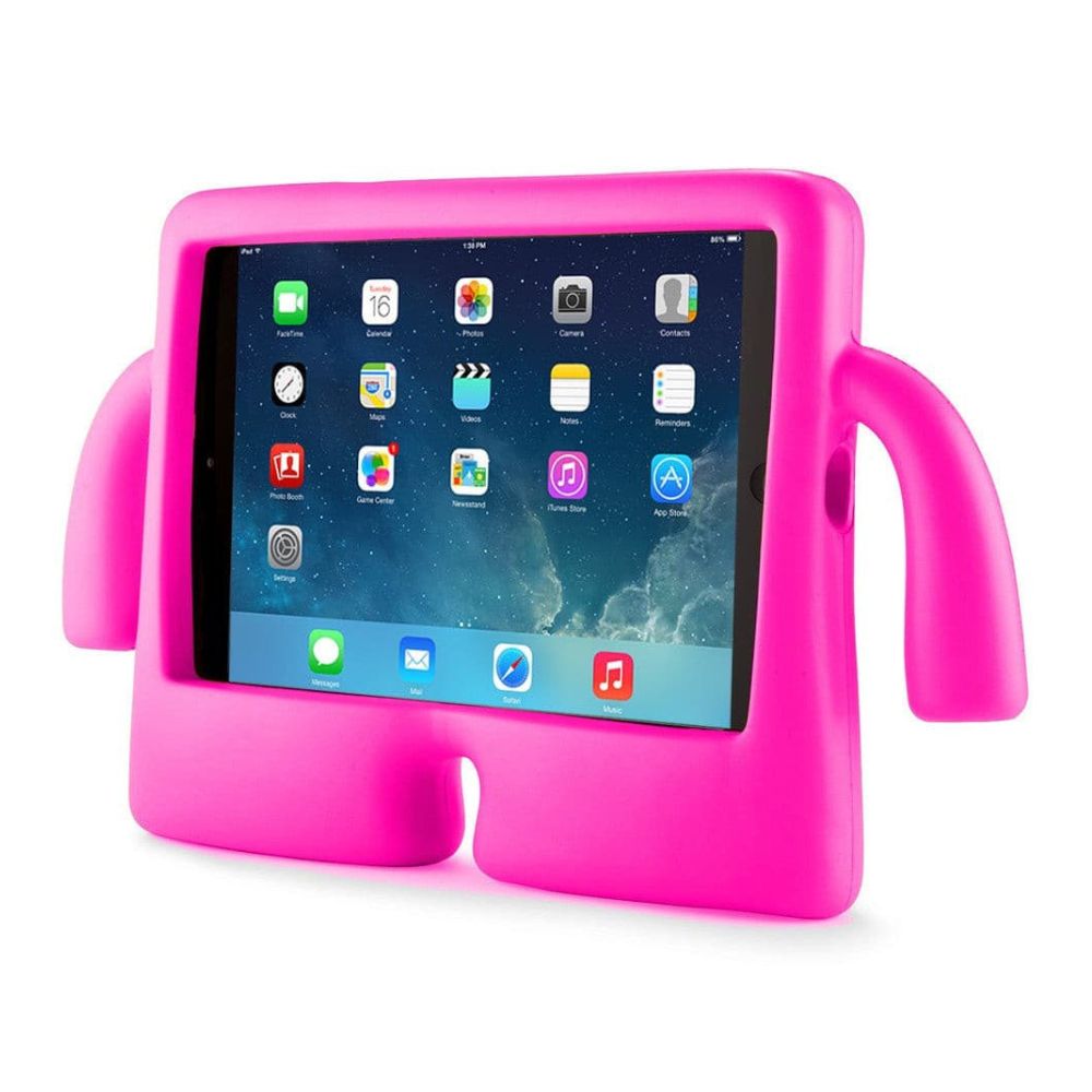 Phone Base iPad Kids Case with built-in shockproof handles and colorful protective design for children.