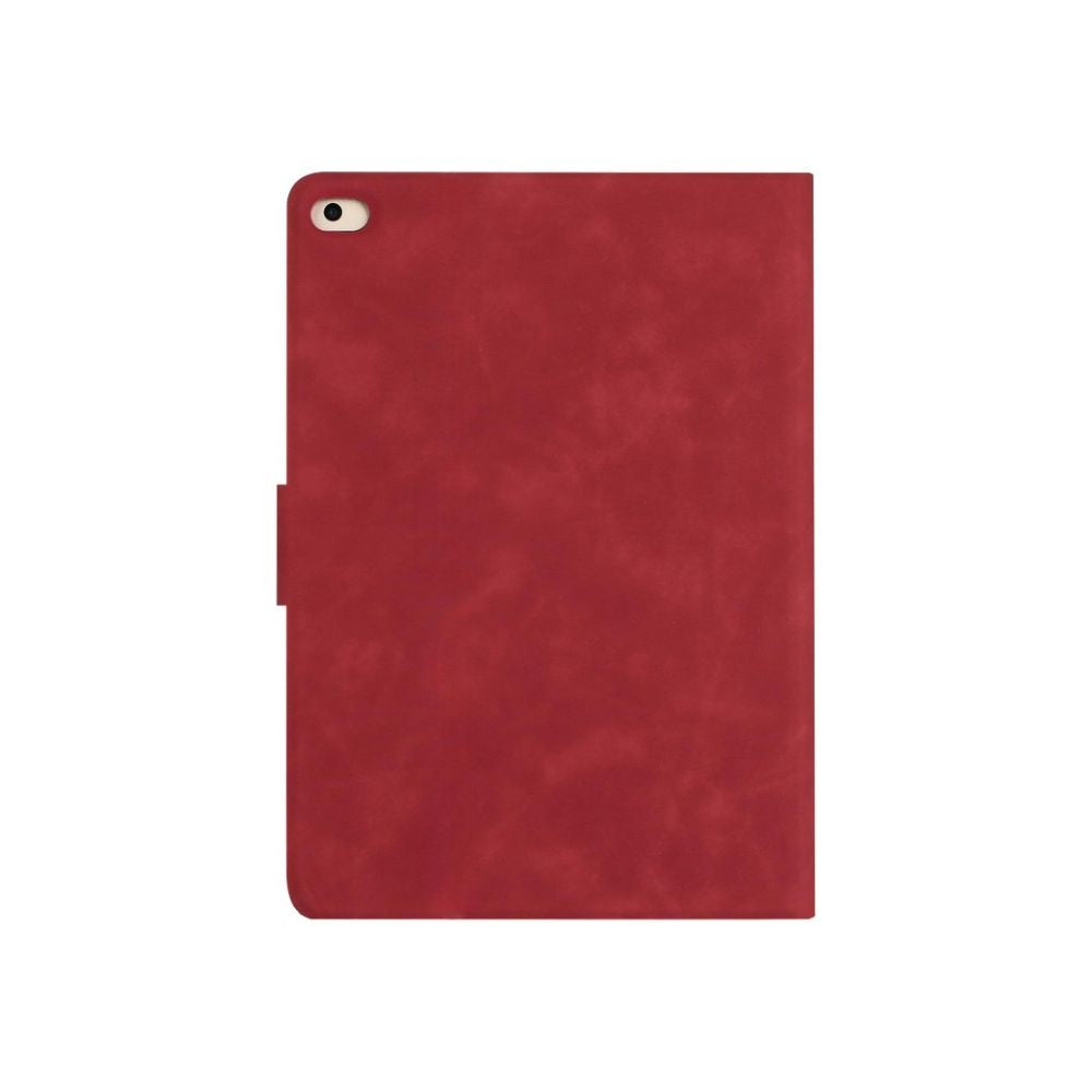 Brown leather iPad Mini book flip case with magnetic closure by Phone Base, featuring a wallet-style design and precise cutouts.