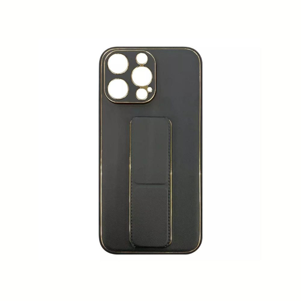 Green iPhone 13 Vibe Stand Case by Phone Base, showing the protective case with built-in stand feature for the iPhone 13.