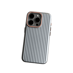 Blue iPhone 16 Series Vibe Cladding Case by Phone Base, showing the sleek protective phone case with textured design.