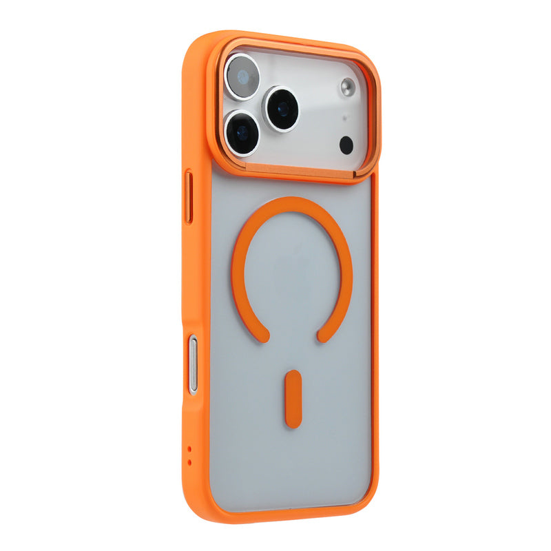 Orange Honor MagSafe case for iPhone 17 series by Phone Base, showing the protective exterior and magnetic attachment area.