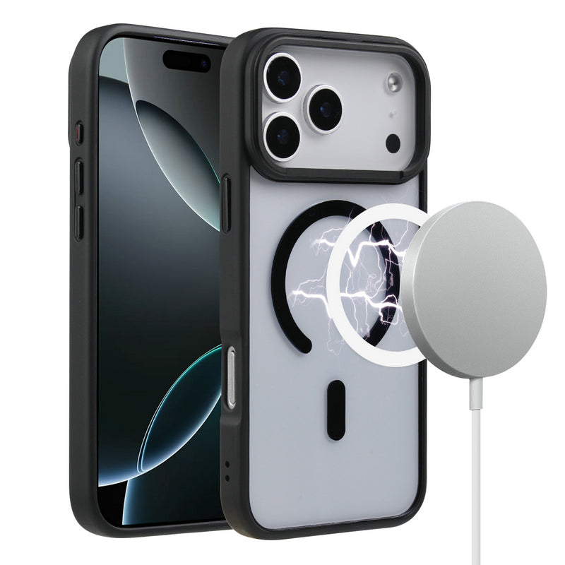 Black Honor MagSafe case for iPhone 17 Series by Phone Base, showing a sleek protective hard case with magnetic attachment.