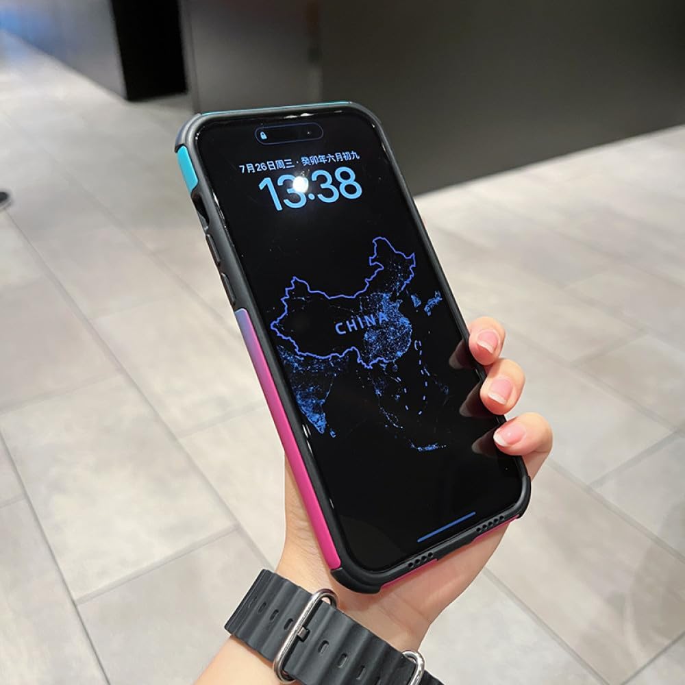 Black iPhone 14 Series 2-Piece Colour Gradient Case by Phone Base, showing the stylish dual-layer protective design.