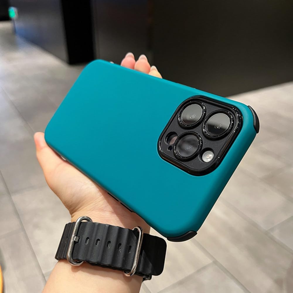 Turquoise iPhone 14 Series 2-Piece Colour Gradient Case by Phone Base showing textured, stylish protective cover for smartphone.
