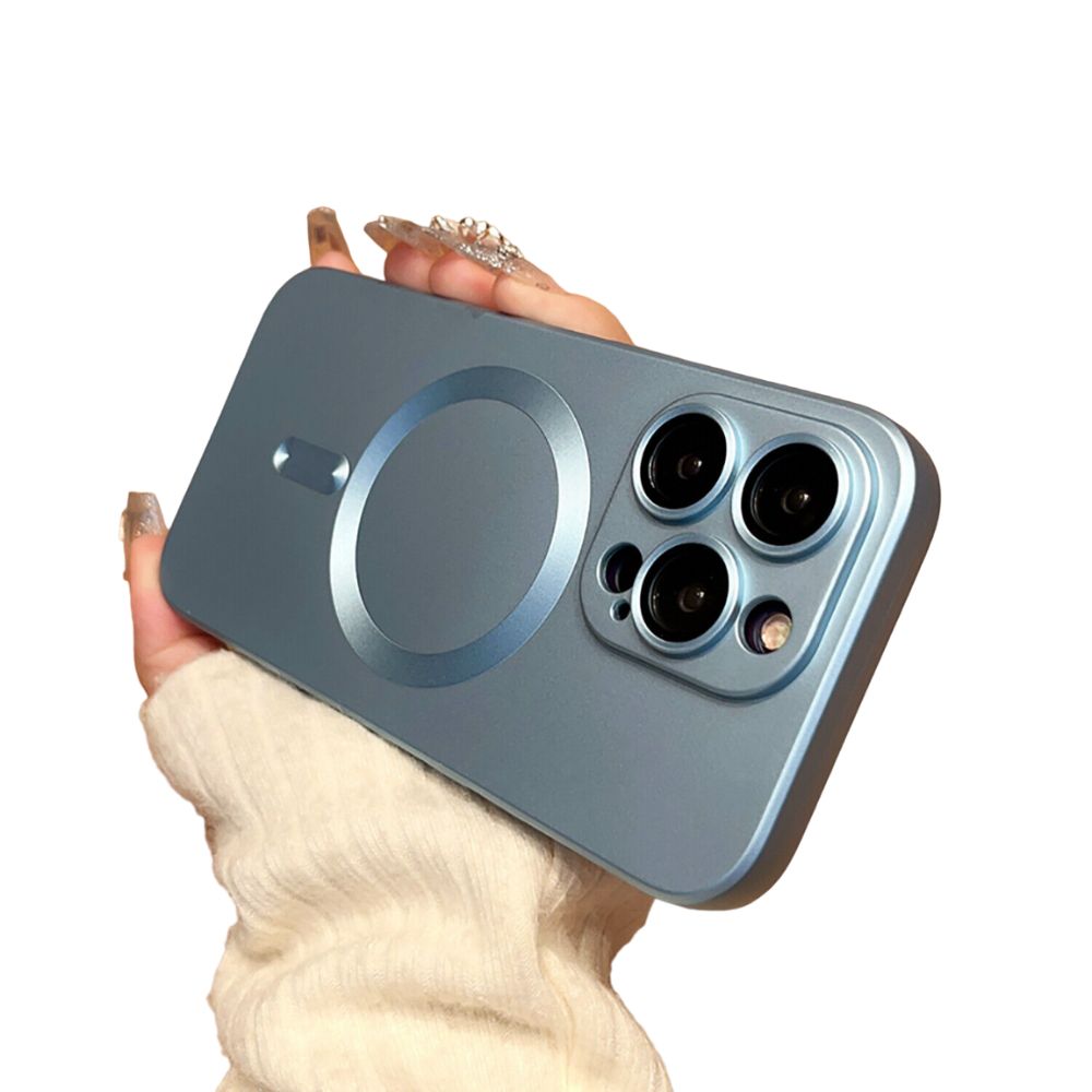 Phone Base iPhone Lens Protector Magnet Case with built-in lens cover and magnetic closure for enhanced protection.