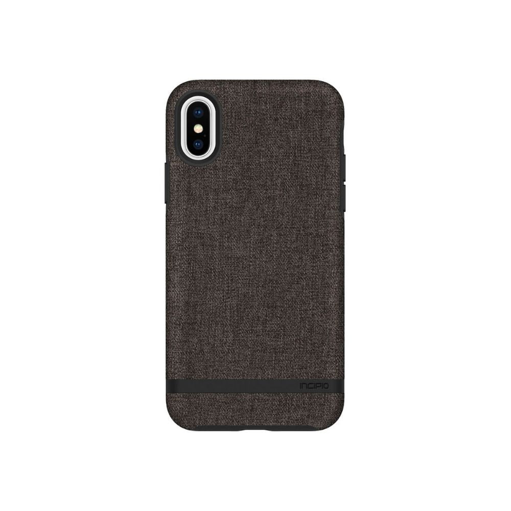 Charcoal Incipio hard case for iPhone X/XS from Phone Base, showing the textured protective cover fitted on the device.