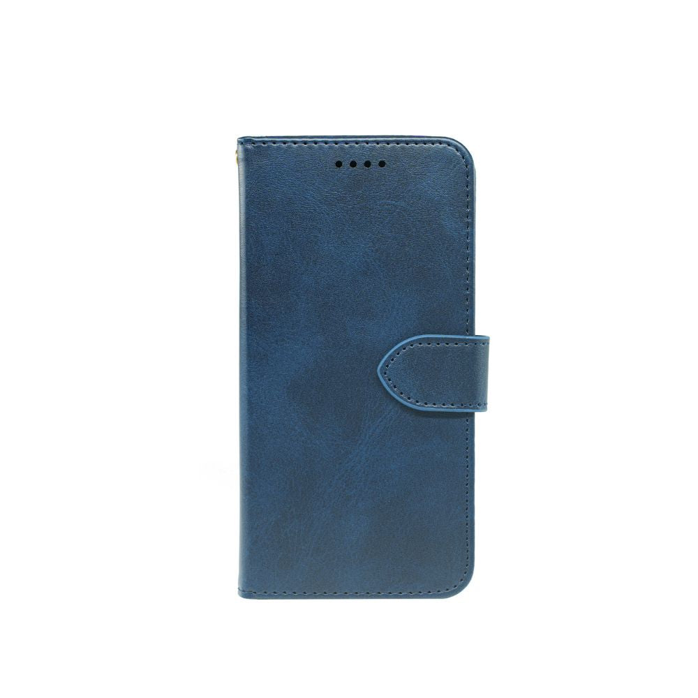 Rose gold iPhone 13 Series Book Flip Case by Phone Base with leather wallet design and card slots, showing front view of the case.