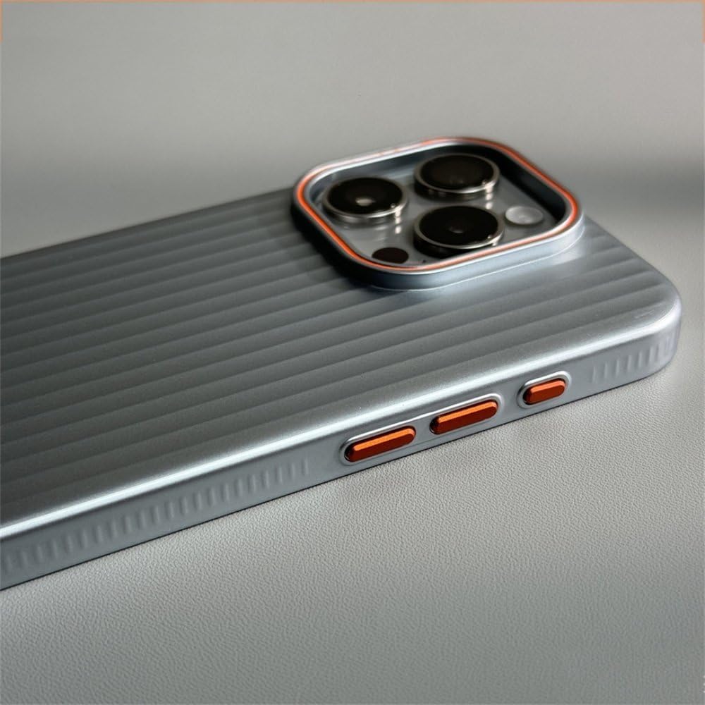 Blue iPhone 16 Series Vibe Cladding Case by Phone Base, showing slim protective design with textured finish for a stylish look.