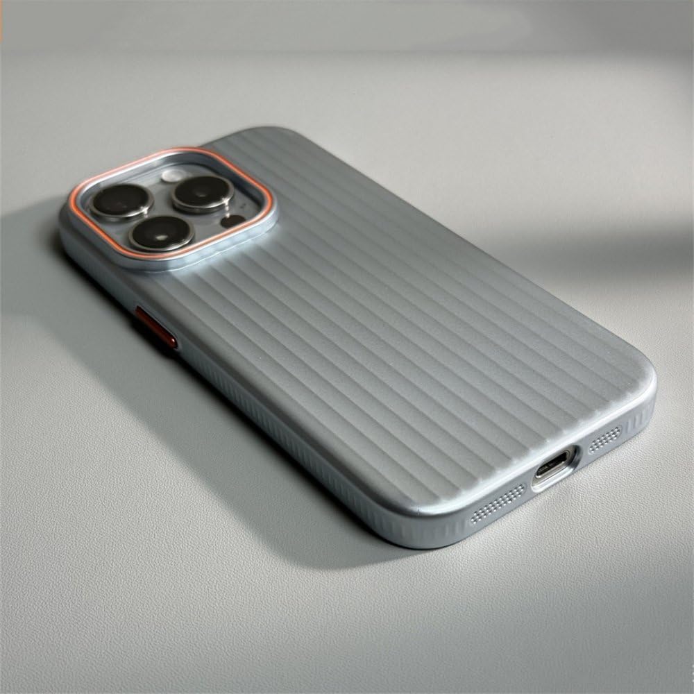 Blue iPhone 16 Series Vibe Cladding Case by Phone Base, showing the sleek protective design and textured surface.