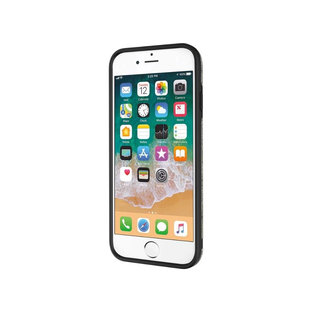 Incipio Charcoal phone case on iPhone 6/7/8/SE, protective hard shell with textured charcoal finish from Phone Base.