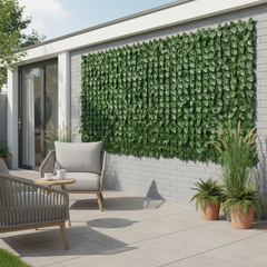 Artificial Ivy Hedge Panels – Faux Green Leaf Privacy Fence for Garden 50x100cm