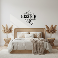 Kiss Me Goodnight Removable Wall Sticker – Couples Decor