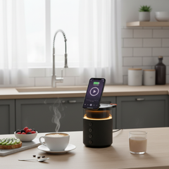 Magnetic Wireless Charging Station – Night Light & Speaker