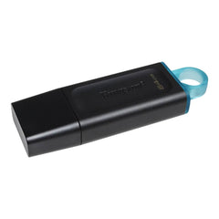 Kingston DataTraveler Exodia USB flash drive with 64GB capacity, black and silver design, portable data storage device.